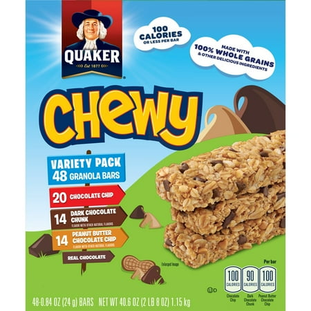 Quaker Chewy Granola Bars, Variety Pack, 48 Bars