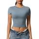 thumbnail image 2 of mfyjkho Tops Casuales Para Mujer, Camiseta De Manga Corta Para Mujer, Informal, Ajustada, Para Pilates, Yoga, Running Y Fitness, Con Cuello Redondo Tops Para Mujer L, 2 of 8