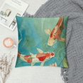 thumbnail image 2 of RUIYC Throw Pillow Cover Carp Fish in Pond,Spring Pool Fish Lotus Leaf Square Pillow Case Cushion Covers for Men Woman,Pillowcase, 2 of 5