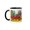 Black/White, variant on 3drose, Bold Vertical Stripes Christmas Colors Rich Red and Green, 15oz Two-tone Red Mug
