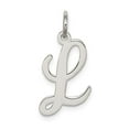 thumbnail image 3 of 925 Sterling Silver Medium Script Initial L Charm Pendant, 3 of 5