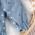 thumbnail image 4 of Newborn Infant Baby Girl Clothes Fall Winter Long Sleeve Bubble Romper Floral Bow One Piece Jumpsuit Cute Outfits Kaprioy Girls Clothes Fall Winter, 4 of 6
