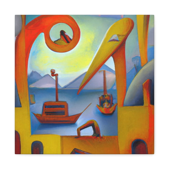 Harbor Scene Uncanny Realm - Canvas