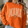 thumbnail image 4 of Halloween Shirt, Mama Pumpkin Fall Sweatshirt, Cute Mama Hoodie, Autumn Pumpkin Graphic Tee, Halloween Mom Gift, Cozy Fall Outfit for Her, 4 of 9