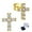 08 Full Diamond-Gold, variant on MomentWish Cross Earrings for Women S925 Sterling Silver, D Color VVS1 Simulated Diamond Stud Earrings