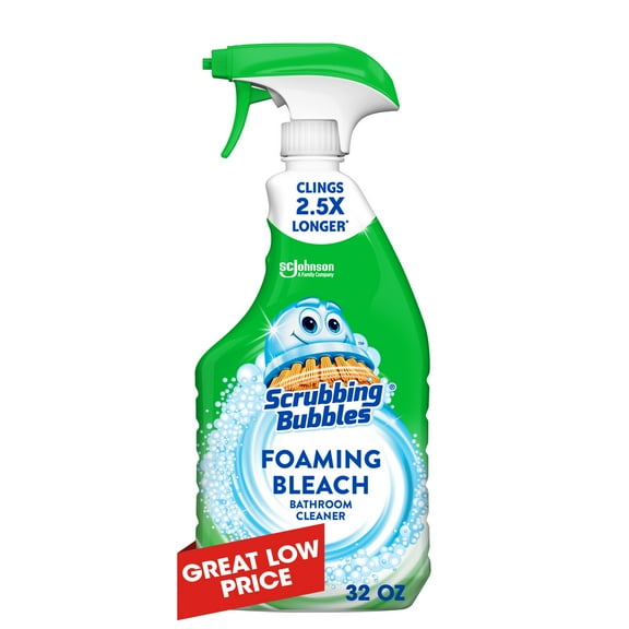 Scrubbing Bubbles Foaming Bleach Bathroom Cleaner, Trigger Bottle, Fresh Scent, 32 oz, 1 Count