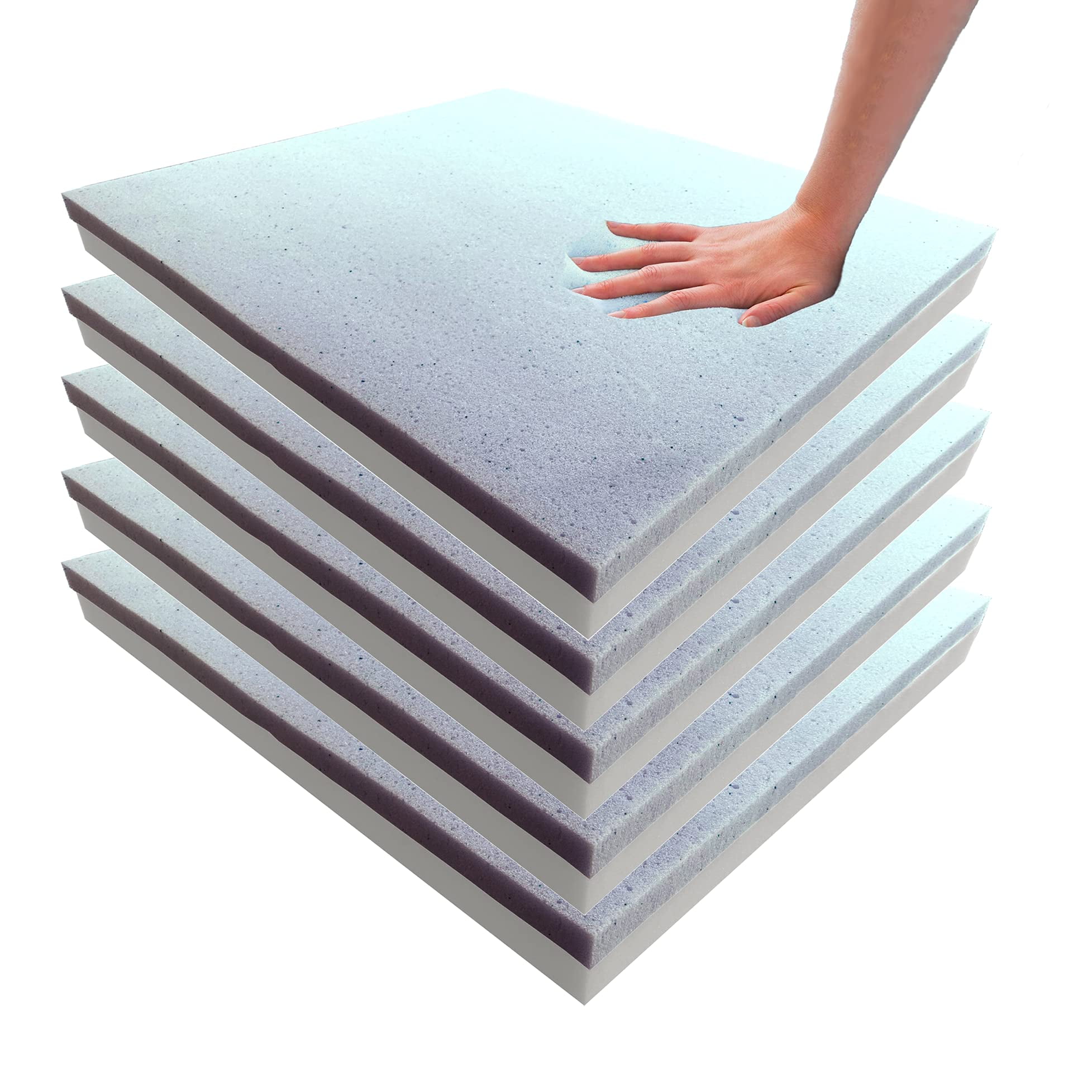 Foamma 2 x 20 x 20 5 Pack gel Memory Foam High Density Base Used for chair cushion Replacement Dining chairs Wheelchair Seat Replacement Walmart