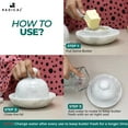 thumbnail image 6 of Radicaln Marble Butter Dish With Lid 6 inches White Handmade Butter Storage Container, Ideal Butter Dish and Butter Crock For Counter With Water, 6 of 6