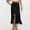 Black, variant on Brondbend Womens Skirts Elastic Waisted Drawstring Button Split Slit Skirt Dress Summer Solid Color Leisure Lady Loose Fit Beach Party Skirt Black L