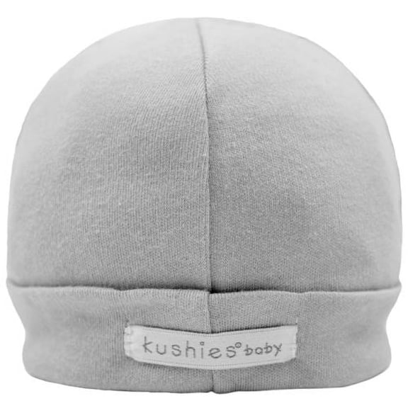 Kushies Cotton Jersey Baby Cap Hat for Boys and Girls (Small, Grey)