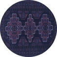 thumbnail image 1 of Ahgly Company Machine Washable Indoor Round Persian Blue Traditional Area Rugs, 4' Round, 1 of 4