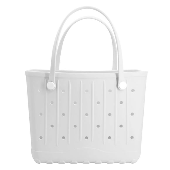 Bolsa de Playa Grande CXY de Goma para Mujeres EVA Impermeable Blanca