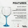 thumbnail image 2 of Premiere Wedding Wine Glasses 20.5 oz. Set of 12, Bulk Pack - Restaurant Glassware, Perfect for Red Wine or White Wine - Blue, 2 of 5