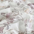 thumbnail image 6 of 7-Piece Floral Comforter Set, Soft Elegant Bed in a Bag with Comforter, Pink Purple White Flower Print, Lightweight All-Season Bedding King Size, 6 of 9