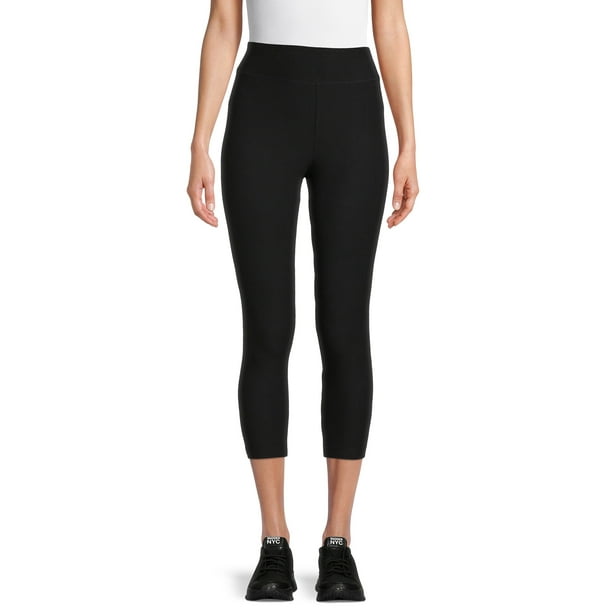 Time and Tru Women's High Rise Knit Capri Leggings