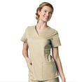 thumbnail image 2 of Maevn Eon Women's V-Neck Pocket Top & Full Elastic Zipper Pocket Cargo Pant Scrub Set, 2 of 5