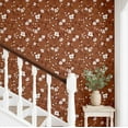 thumbnail image 2 of S4Sassy Peel and Stick Wall Covering, Vintage Floral Removable Walls Wrap - Brown Instant Wall Makeover Mural for Bathroom, Laundry Room, Closet Interior - Self-Adhesive Wallpaper Vinyl - 25"x360", 2 of 9