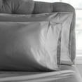 thumbnail image 2 of Hotel Style Luxury 4-Piece 600 Thread Count Silver Striped Cotton Bed Sheet Set, King, 2 of 5