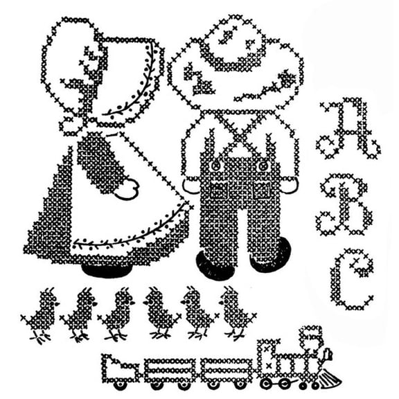 Aunt Martha's #3795 Sunbonnet Sue & Overall