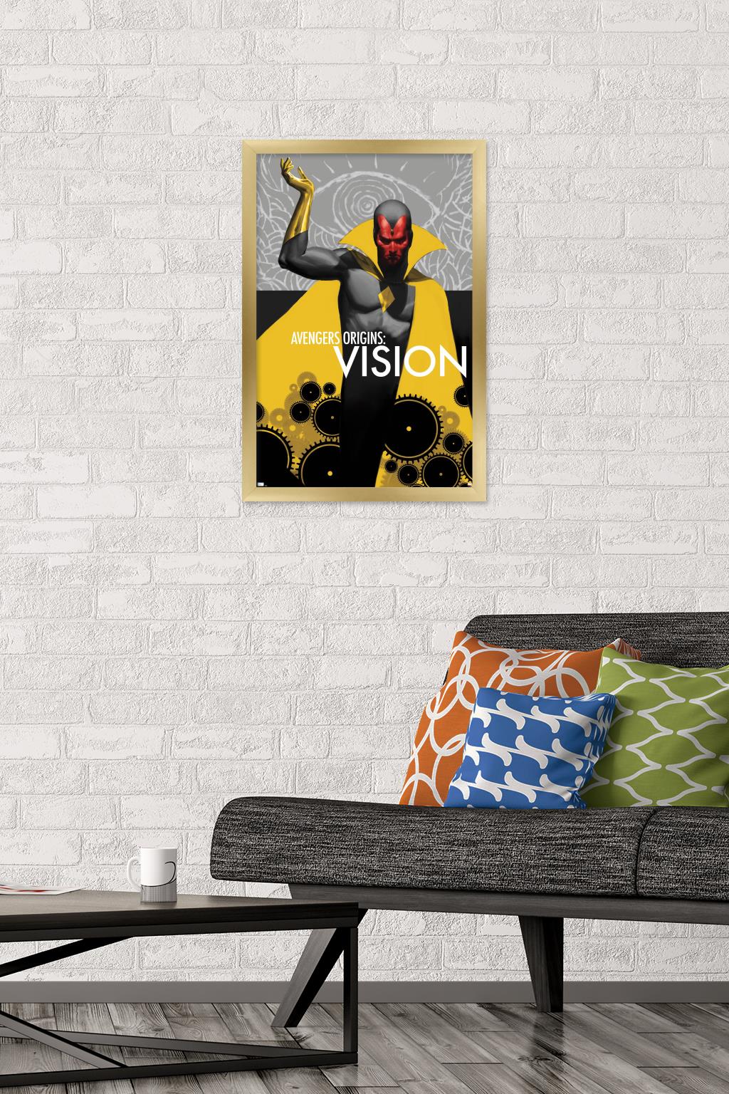 Marvel Comics - Vision - Avengers Origins: Vision #1 Wall Poster, 14.725" x 22.375", Framed