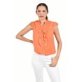 thumbnail image 1 of Blusa con detalle de olan Roman Fashion / Juvenil, 8049 (Naranja) naranja G, 1 of 4