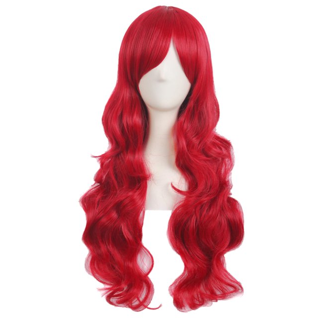 LinYooLi 28 Pouces/70 cm Perruque Synthétique Cheveux Longs Bouclés (Brun Blond Mélangé)