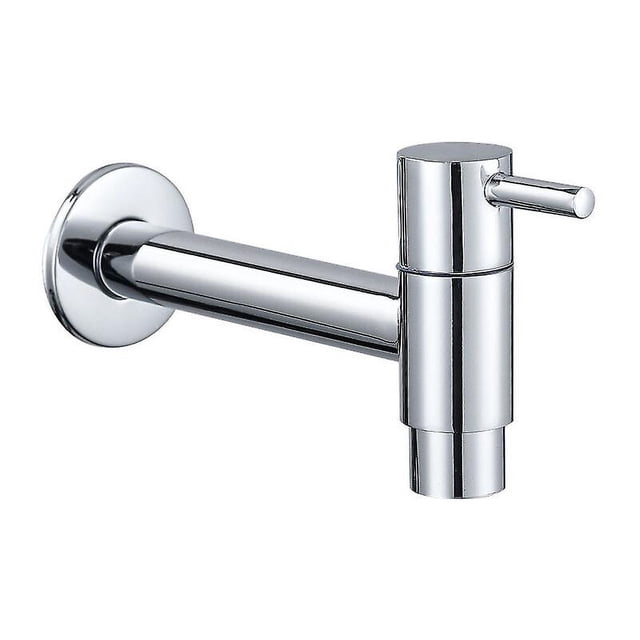 Grifo de montaje en pared de latón para agua fría, fregadero, fregona, grifos de lavadora, grifos de jardín, acabado cromado