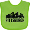 thumbnail image 3 of Inktastic Pittsburgh Skyline Grunge Boys or Girls Baby Bib, 3 of 4