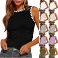 thumbnail image 1 of JDQJBZ Débardeurs Grande Taille pour Femmes, Imprimé Coloré, Col Rond, Coupe Ample, Blouse d'Été, 1 of 4