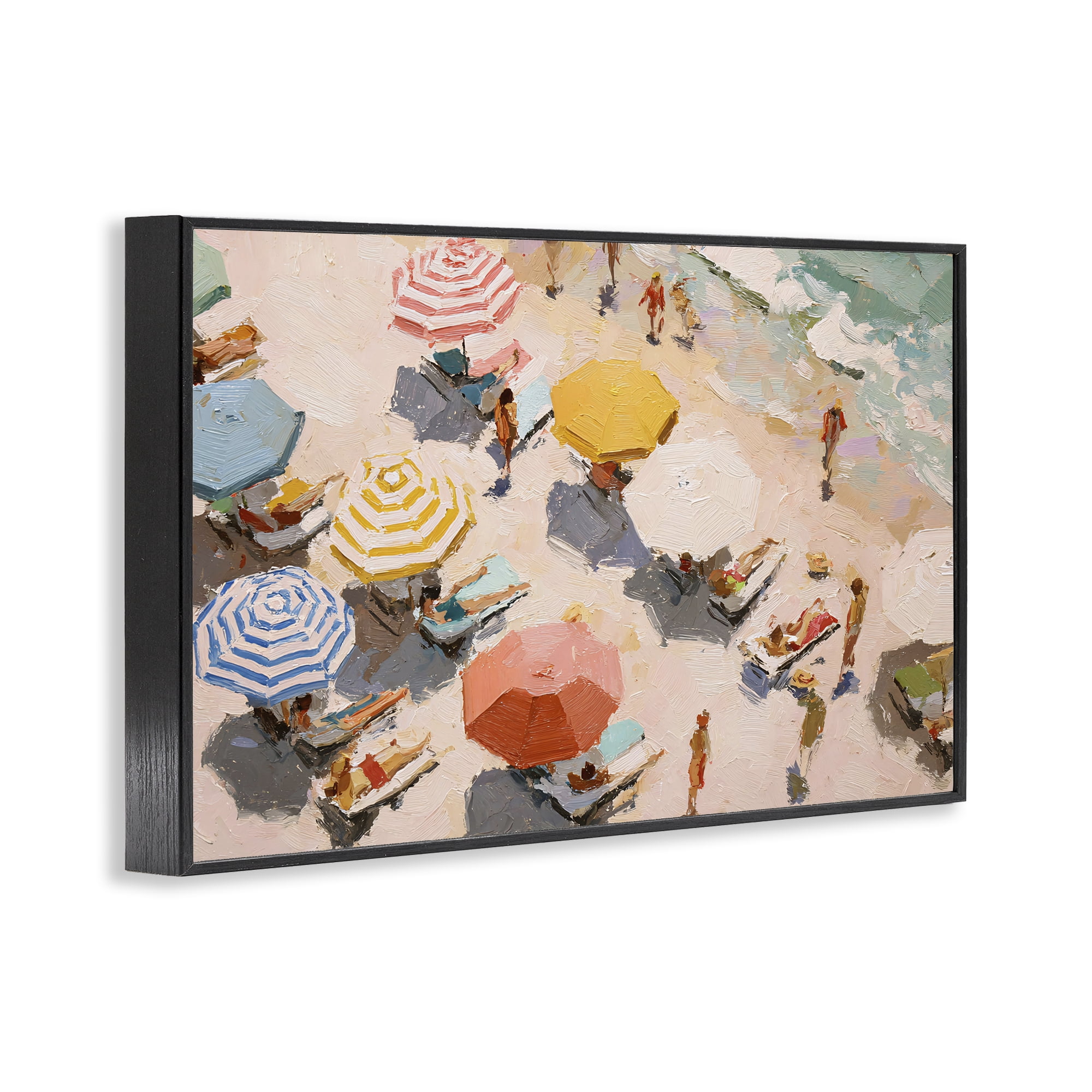 Stupell Industries Summer Beach Fun Expression Black Framed Giclee Art, design by Jacky Ngan