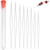 8 Pieces Big Eye Beading Needles for Jewelry Making, 4 Sizes, with 1 Needle Storage Tube by HUOLIKING