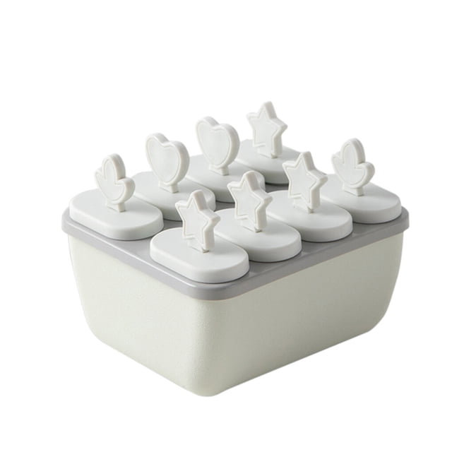 relayinert Moule à Glace Rond 8 Cellules Fait Main pour Dessert Fruits Réutilisable pour Bac à Glaçons Maison Gris Blanc 1Ensemble