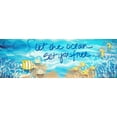 thumbnail image 2 of DeRice, Julie 14x7 White Modern Wood Framed Museum Art Print Titled - Under the Sea Panel II, 2 of 4