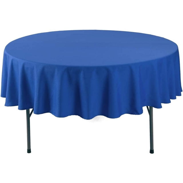 70 Inch Diameter Kitchen Tablecloth Round Royal Blue Solid Polyester Washable for Table Cloth,Great for Wedding,Buffet,Party, Baby Shower,Holiday Dinner