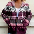 thumbnail image 7 of Cutuoiiu Jackets for Women Casual Winter Plaid Fleece Lined Button Long Sleeve Warm Hooded Jackets Gifts, 7 of 7