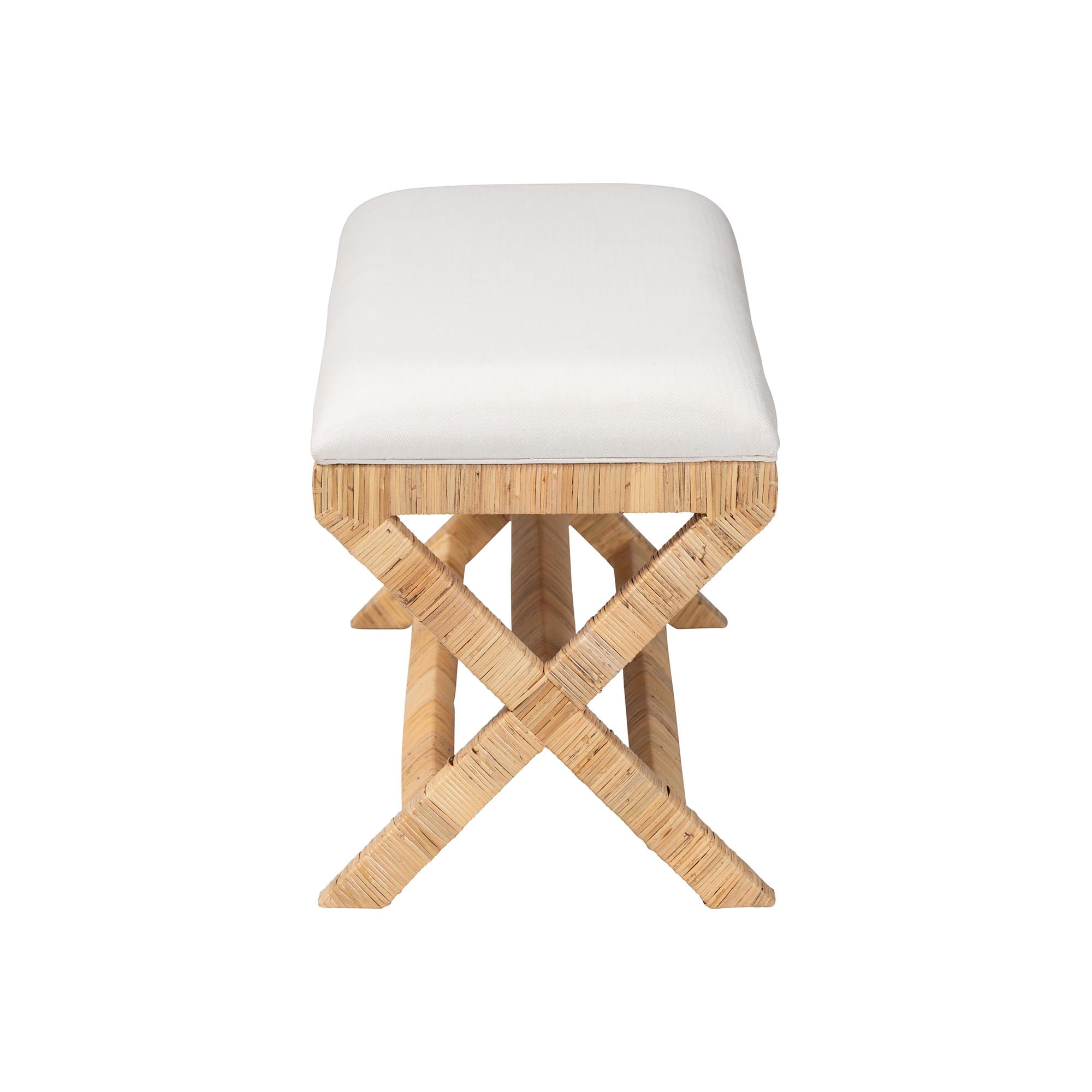 bali & pari Christy Boho Accent Bench, Light Honey