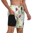 thumbnail image 2 of Balery Insects Bañador para hombre, shorts de playa de secado rápido con entrepierna y forro de compresión-Medium, 2 of 6