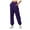12# Purple, variant on Petite Sweatpants For Women Trendy Elastic Waist Cinch Bottom Lounge Pant Lightweight Baggy Joggers With Pocket Purple L