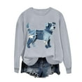 thumbnail image 3 of AGWOLF Womens Animal Printed Sweatshirts Long Sleeve Crewneck Shirts Retro Graphic Pullover Summer Spring Tops for Women, 3 of 6