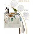 thumbnail image 2 of Blue Teal Botanical Table Cloth, Weeping Fall Eucalyptus Leaves Rustic Waterproof Tablecloth for Rectangle Tables, Reusable Washable Fabric Table Cover for Restaurant Kitchen Dining Tables 54"x108", 2 of 6