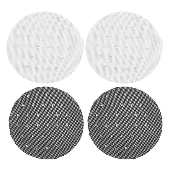 TEHAUX 4Pcs White Hair Net for Bun Styling Round Lightweight Breathable