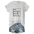 thumbnail image 1 of Camiseta holgada de manga corta con estampado de letras MA Mama Mom Bruh: estampado de letras moderno, cómoda y casual., 1 of 3