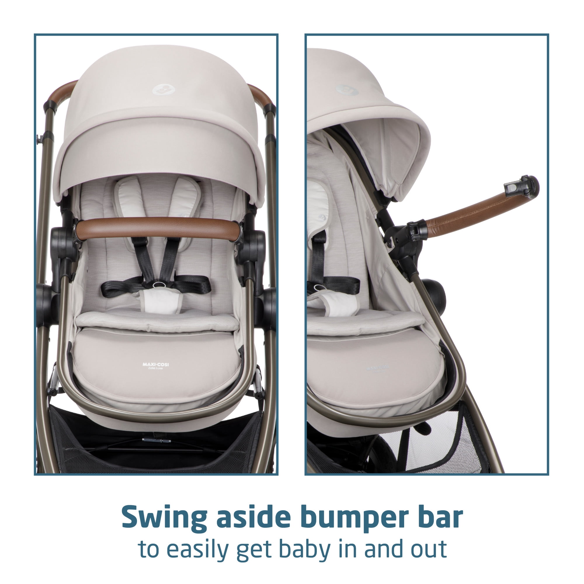 Maxi-Cosi Zelia² Luxe 5-in-1 Modular Travel System, New Hope Tan