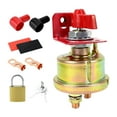 thumbnail image 4 of Interruptor de muerte de batería genérica 12 V-24 V Conveniente Servicio pesado Conveniente Piezas de aislador de corte de batería para barcos RVS Bloqueo y terminal, 4 of 8