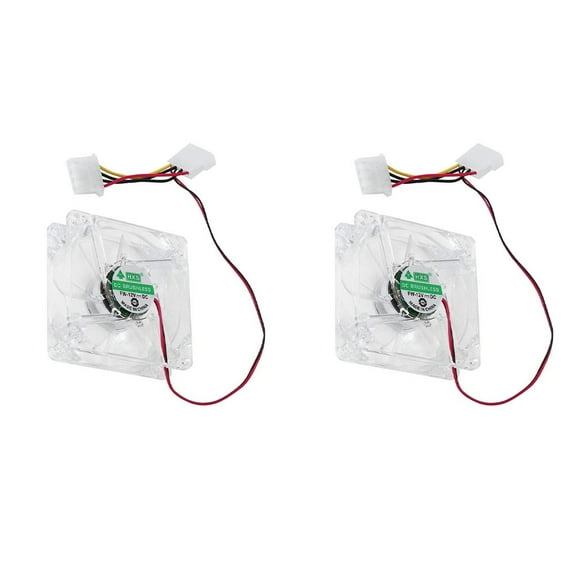 Paquete De 2 Ventidores V, LED Azul, 80 Mm, PC Silenciosa, Caja De Computadora, Enfriador, Ventidor De Refrigeración SM SunniMix Ventilador silencioso para computadora