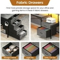 thumbnail image 5 of L Shaped Desk with Monitor Stand and 6 Drawer, 108" Home Office Desk with File Drawer & Power Outlet, Two Person Desk, Gaming Desk with Led Lights, Grey, 5 of 8