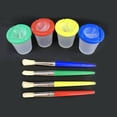 thumbnail image 4 of Children Painting Brushes Cleaning Cup Set Color-Matched Paint Brushes Kit Kids Drawing Tools, 4 of 7