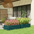 thumbnail image 2 of Outsunny Set of 2 Raised Garden Beds, Galvanized Planter Box, Green, 2 of 10