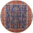 thumbnail image 1 of Ahgly Company Machine Washable Indoor Round Industrial Modern Dark Raspberry Purple Area Rugs, 5' Round, 1 of 7