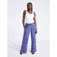 thumbnail image 3 of Joyspun Women's Velour Wide-Leg Sleep Pants, Size XS-3X, 3 of 5